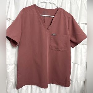 Figs Catarina One Pocket scrub top. Color Mauve.